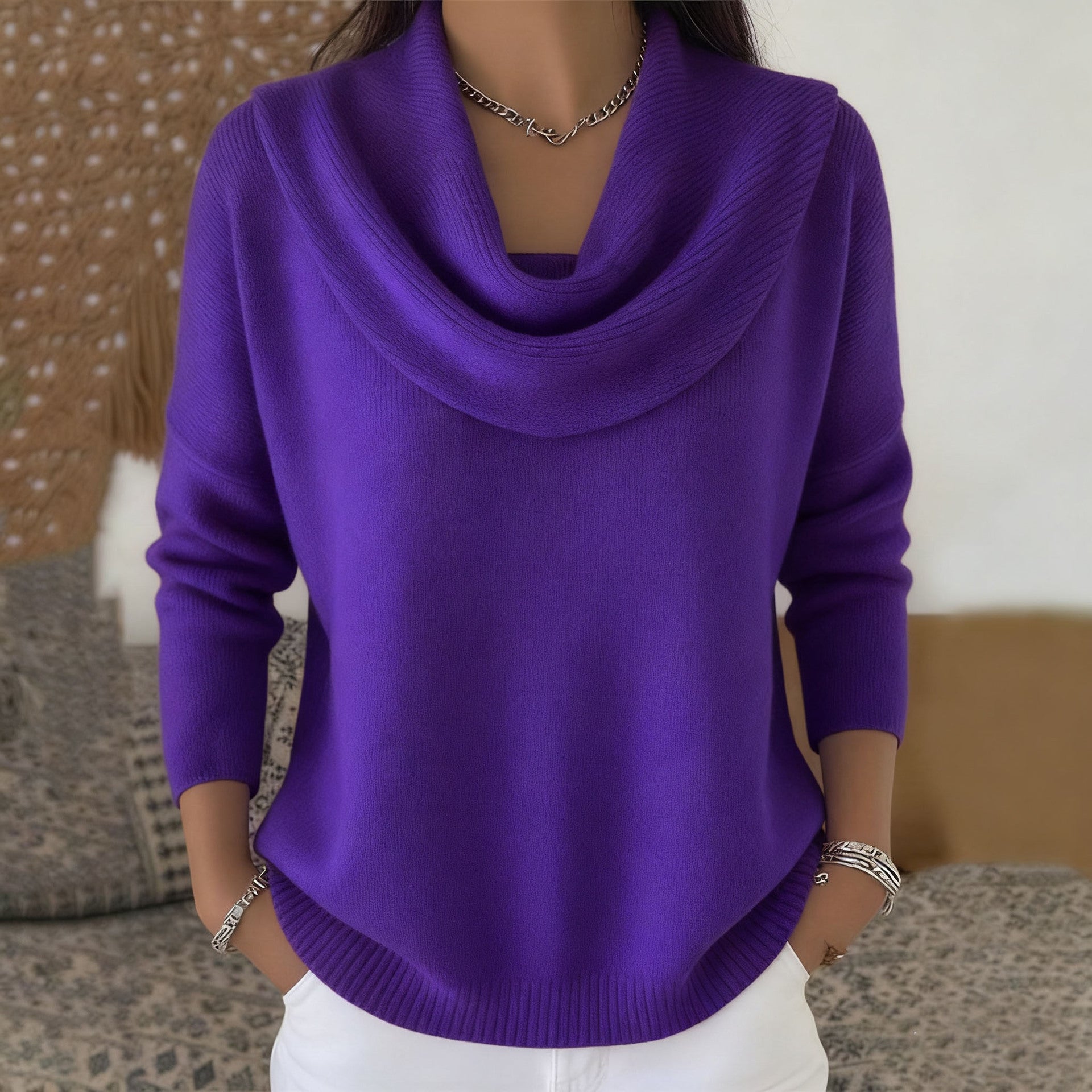 Reducere 50% 🔥🌷【S-3XL】⛄✨ Bluză nouă de toamnă-iarnă, monocromă, pentru femei