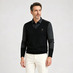 👔🔥【M-4XL】Tricou polo nou pentru bărbați, de lungime medie, de iarnă, mărime plus, cu guler și căptușeală din fleece.