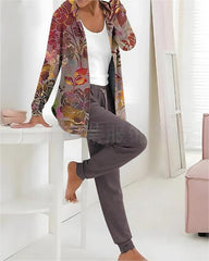 【🏆️Bestseller】🔥 Set nou casual două piese, model toamnă-iarnă (mânecă lungă + pantaloni lungi)