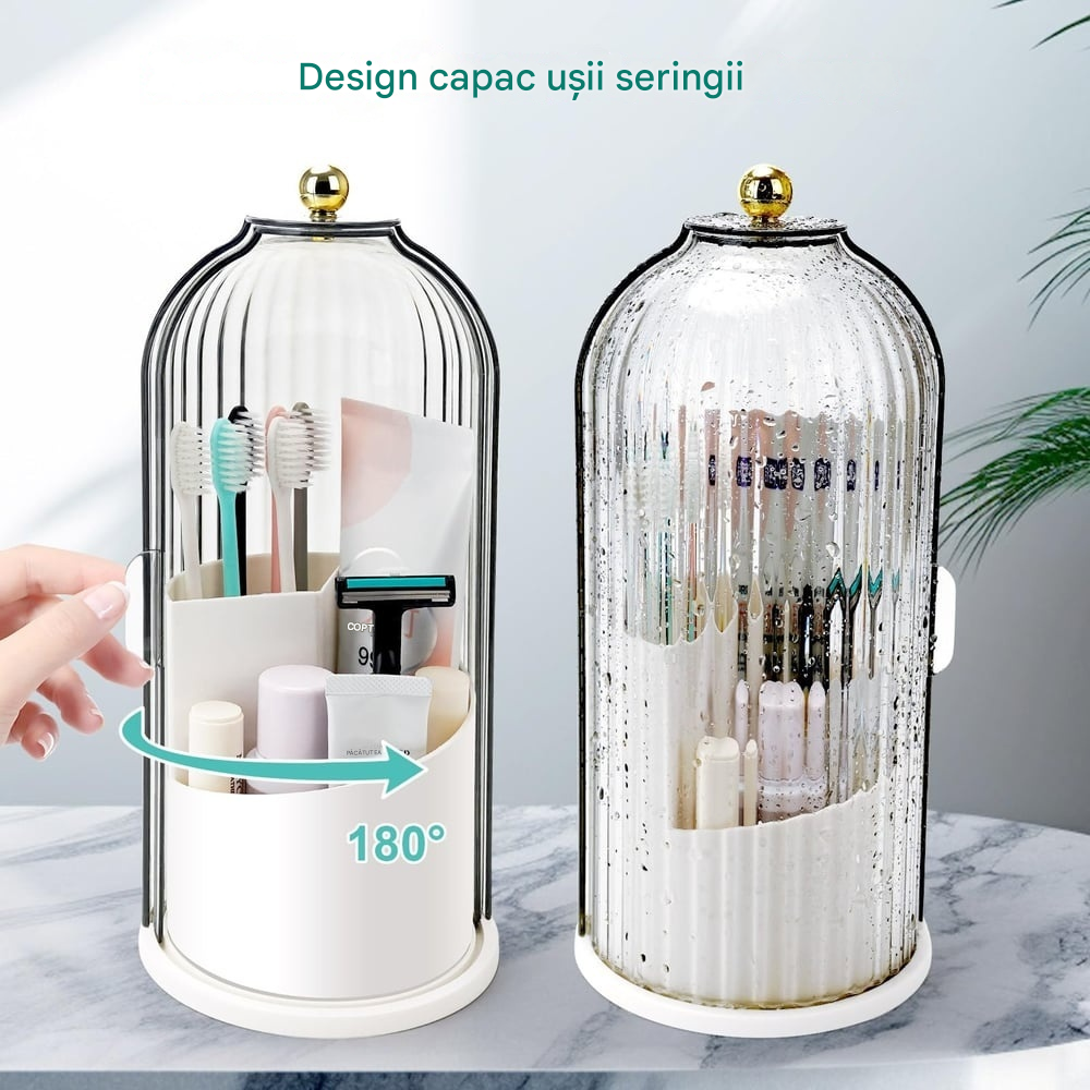 50% reducere! 🏡 Suport pentru periuță de dinți cu capac glisant – design igienic, rezistent la scurgeri și care economisește spațiu 🚿