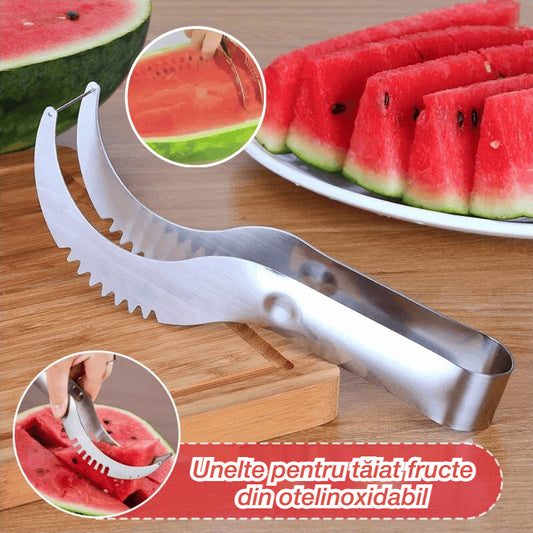 【💥Cumpărați 1, primiți 1 gratui】Moară de vânt din oțel inoxidabil tăietor de pepene verde artefact salată de tăiat fructe instrument de tăiat pepene verde accesorii de bucătărie Gadgets