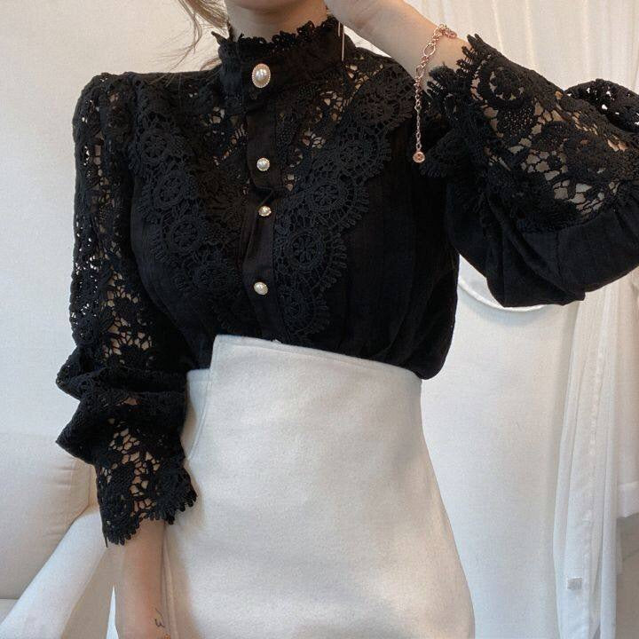 💘Cumpără 1 primești 1 gratis😍【S-3XL】2026 cămașă nouă din dantelă cu flori goale