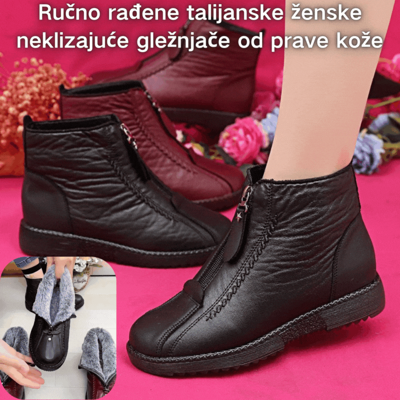🏆【35-41】Cizme de gleznă din piele naturală antiderapante pentru femei italiene făcute manual