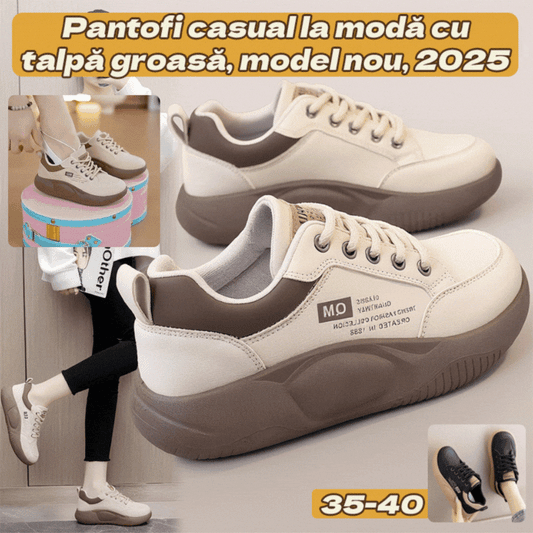👩【35-40】Pantofi casual la modă cu talpă groasă, model nou, 2026