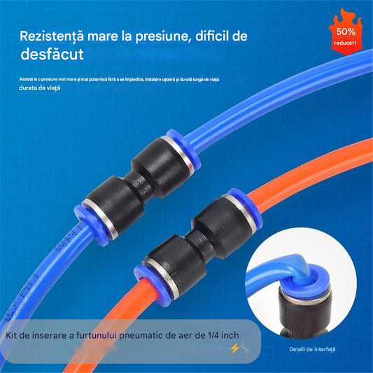 🔥✨【40 komada】Set de furtun pneumatic pentru aer de 1/4 inch cu conector plug-in ⚡🔧