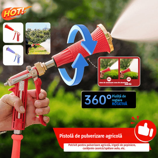 Pulverizator agricol de înaltă presiune cu filtru și duză rezistentă la vânt. Pulverizator agricol tip pompă cu piston.