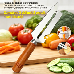 🥕 Cumpărați 2 obțineți 2 gratuit! ✨ Pelador de cocina multifuncional: fabricado en acero inoxidable con mango ergonómico, ideal para frutas, verduras y carne 🔪