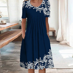 💗2026 noua rochie midi dreapta imprimeu gradina