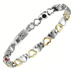 ❤️✨Această brățară elegantă din aur de 18K, în formă de inimă, este magnetică, promovează circulația sângelui și este confortabilă de purtat.✅