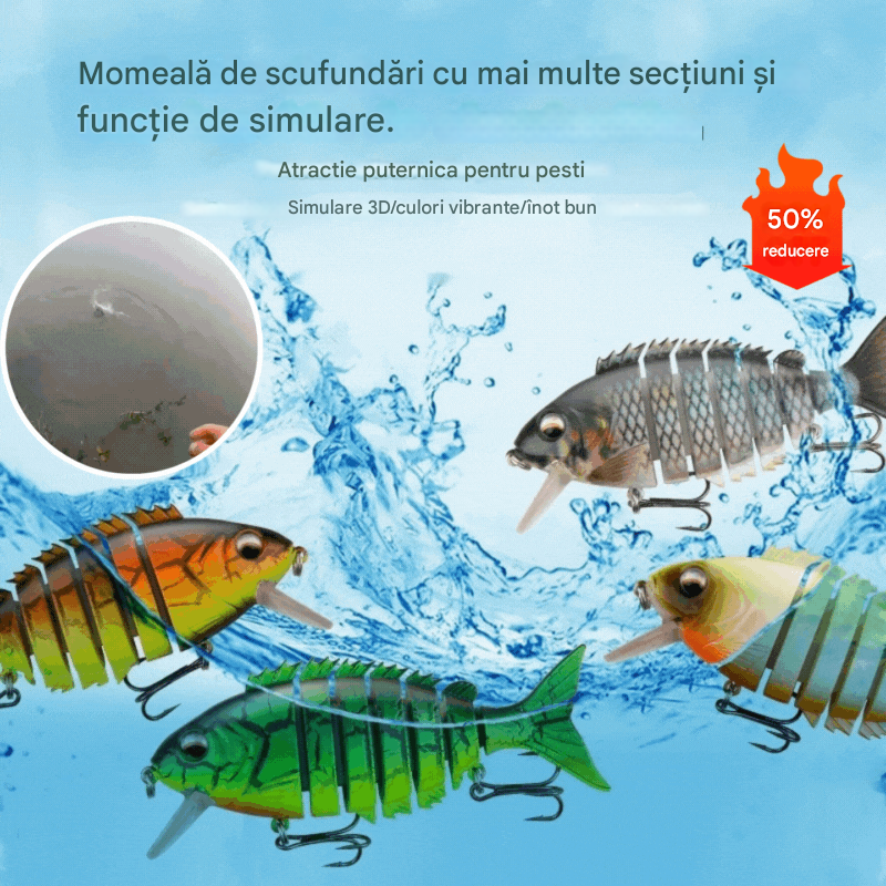 🎣🐟Momeală biomimetică pentru pești în mai multe etape