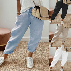 😍💕 Ultima zi de promoție – 50% reducere 💕 Pantaloni casual pentru femei din bumbac și in, comozi și moderni
