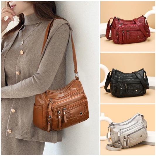 🔥【Reducere 50%】Geantă nouă de umăr/crossbody din piele moale, capacitate mare, 2026
