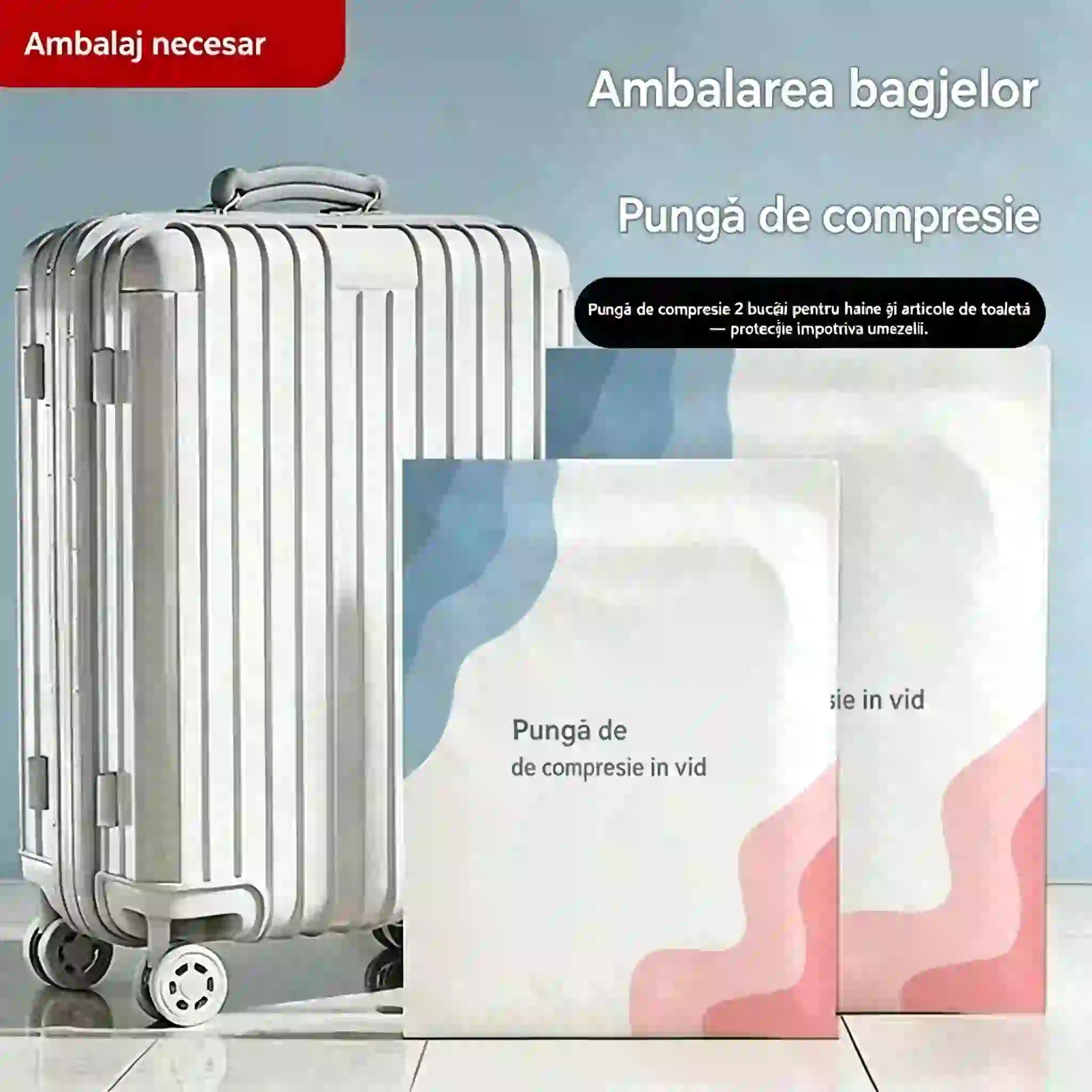 🧳 5 articole la doar 129 lei💨 Saci vidați mari, compresibili: Nu necesită pompă, etanși, perfecți pentru a economisi spațiu în valiză și în casă ✈️