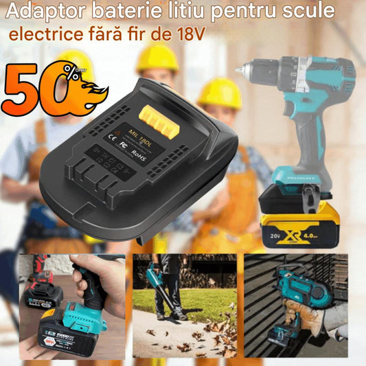 ⚡Adaptor baterie litiu pentru scule electrice fără fir de 18V