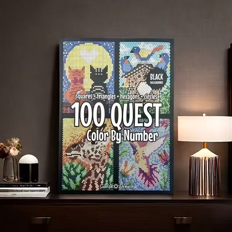 50% reducere 🎄🎨 Carte de colorat cu numerele 100 QUEST