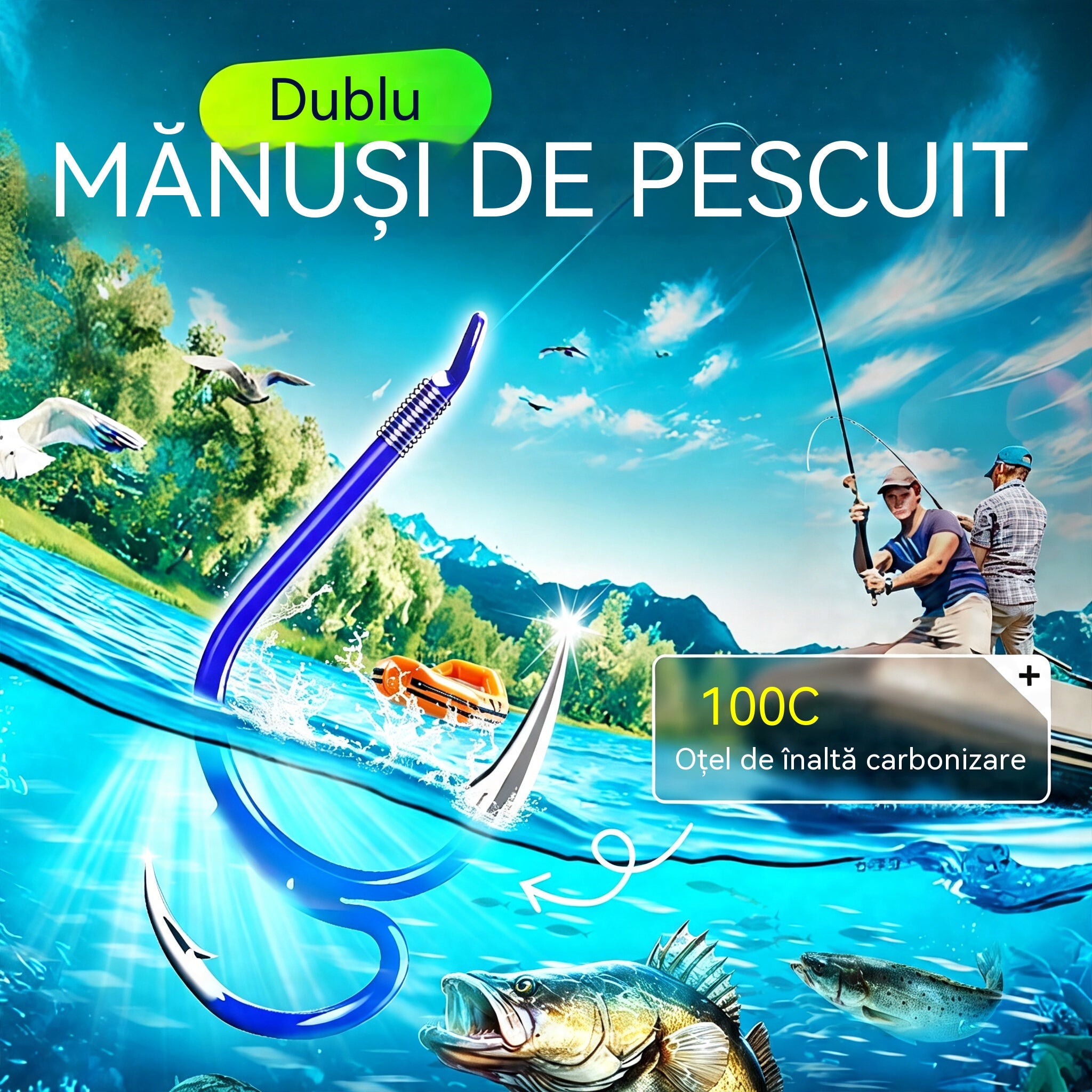 🔥 Cumpărați 1 obțineți 1 gratuit❤️‍🔥(20 de unități) Cârlige de pescuit duble clasice ultra ascuțite