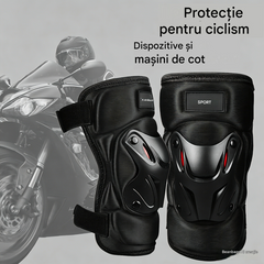 🏍️🛡️ Set genunchiere și cotiere pentru motocicletă – Rezistente la impact, curele reglabile și căptușeală respirabilă – Esențiale pentru siguranță în timpul condusului, patinajului sau mersului cu bicicleta 💪