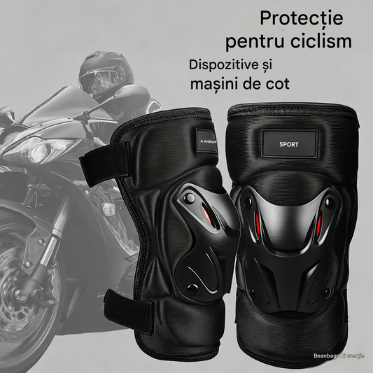 🏍️🛡️ Set genunchiere și cotiere pentru motocicletă – Rezistente la impact, curele reglabile și căptușeală respirabilă – Esențiale pentru siguranță în timpul condusului, patinajului sau mersului cu bicicleta 💪