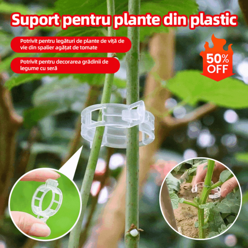 💦🌈【200 buc】🌱Agrafe fixe din plastic pentru plante