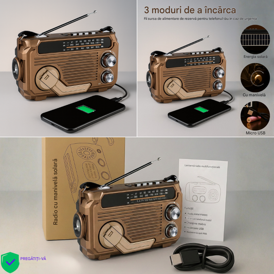 【Reducere 59%】🏕️ Lanternă radio AM multifuncțională portabilă