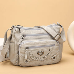 💐50% REDUCERE! 🎁Geantă crossbody moale din PU pentru femei – Buzunare multiple pentru o organizare perfectă 👜🔑