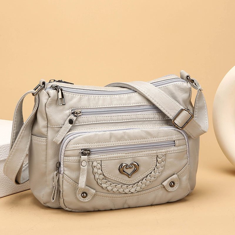 💐50% REDUCERE! 🎁Geantă crossbody moale din PU pentru femei – Buzunare multiple pentru o organizare perfectă 👜🔑