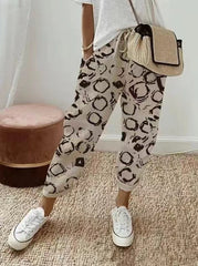 🎉【Ofertă limitată în timp】Pantaloni casual din bumbac și in pentru femei, disponibili în mai multe culori (S-3XL)
