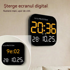 🕰️ Vânzările au depășit 50.000 de unități! 🛏️ Ceas digital cu dublă utilizare pentru acasă/birou: Trezește-te cu ușurință și spune adio ceasurilor deșteptătoare enervante! Luminozitate reglabilă, funcționare silențioasă și afișare a temperaturii.