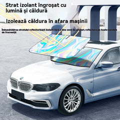 🔥🚗☀️Parasolar auto cu laser, protecție solară și izolație termică
