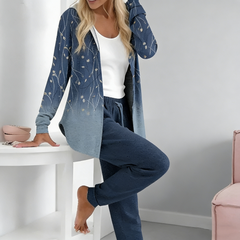【🏆️Cel mai bine vândut produs】🔥Stil nou, set casual din două piese cu imprimeu de toamnă și iarnă, mâneci lungi + pantaloni lungi
