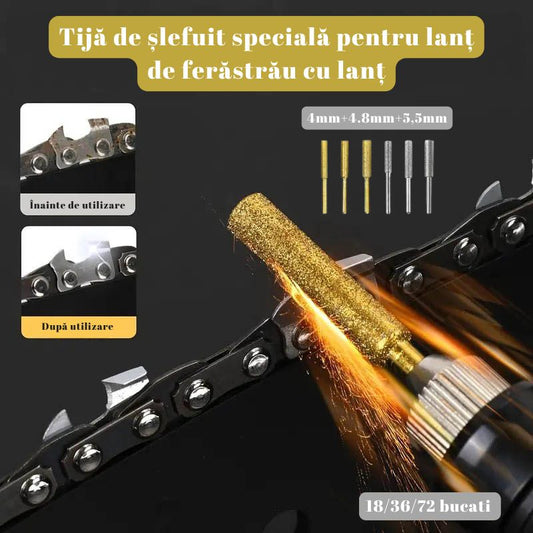 [Pachet de 18 bucăți] Benzi de șlefuit lanțuri de ferăstrău cu lanț