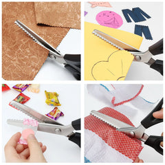 🔥✂️ Foarfece dentare pentru materiale textile, disponibile în 5 dimensiuni.