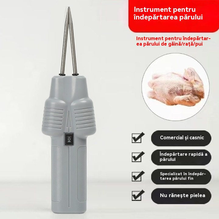 Epilator electric portabil pentru pui, rațe, gâște și păsări de curte (cu încărcare USB)