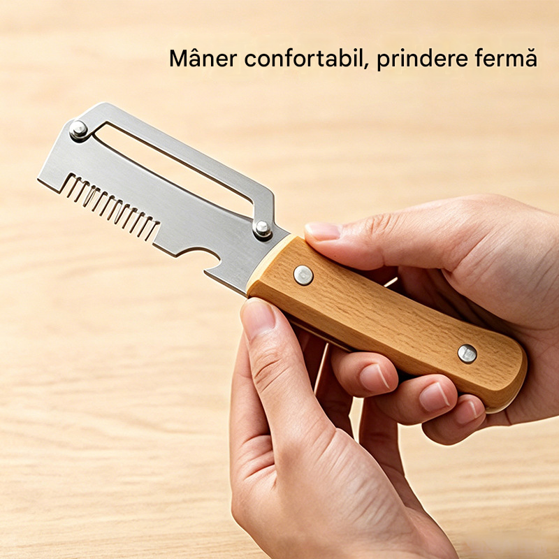✅【Cumpărați 1 obțineți 1 gratuit】2 buc🧅🔪Curățător de bucătărie multifuncțional 3 în 1: Curățează, taie și deschide sticle!🔥