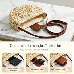 👜 OFERTĂ LIMITATĂ: 50% REDUCERE! ✨ Geantă de umăr din țesătură în stil boho, realizată manual, cu curea reglabilă și foarte ușoară ✨
