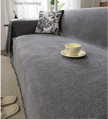 Husă de canapea tip chenille cu model spic de hering (180x180 cm)