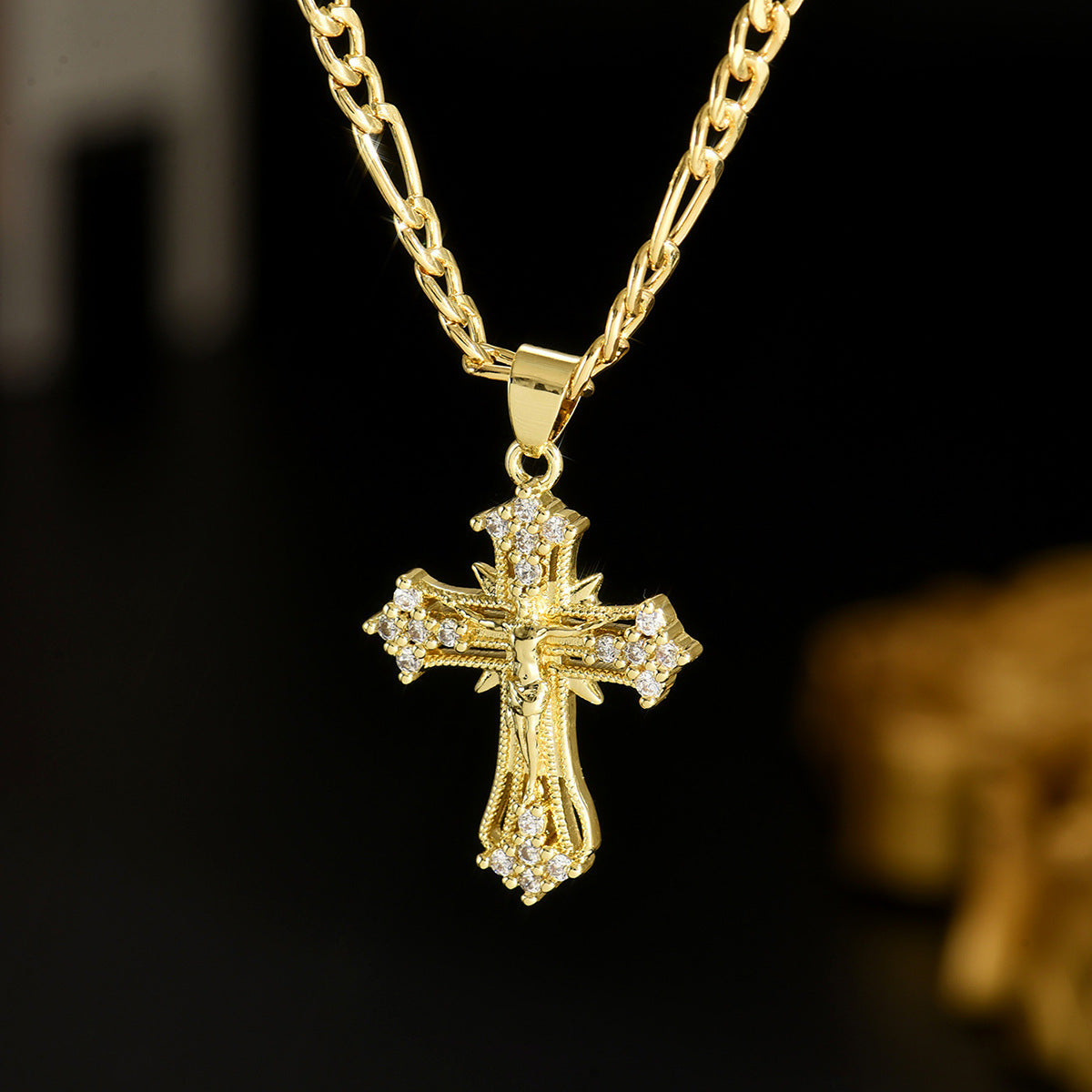 🔥💖Vânzări excelente - Reducere de 50%! ✝️✨Colier cu Crucea lui Isus—Această cruce este un simbol al lui Isus Hristos.