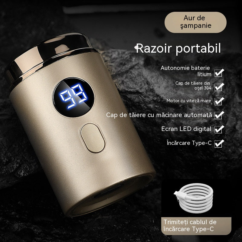 🔥Ofertă de top: 50% REDUCERE🔥Aparat de ras electric mini puternic pentru bărbați, cu ecran digital