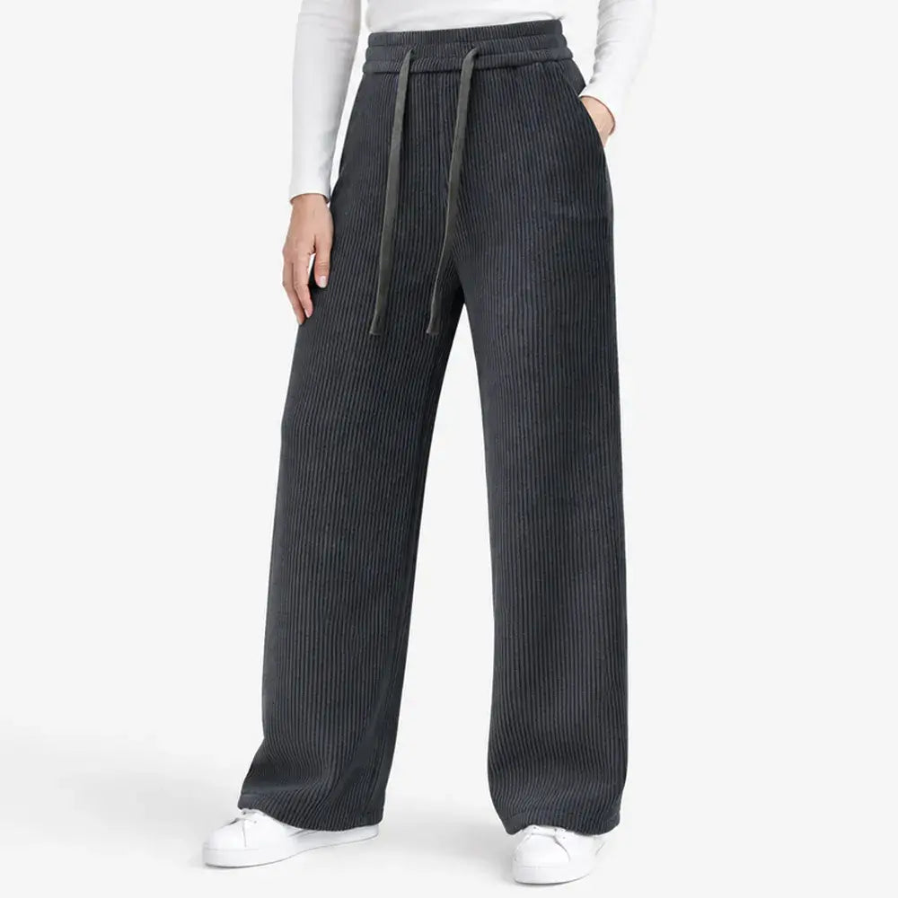 👖 Pantaloni Lejer din Raiat cu Croială Dreaptă | Efect de Subțiere și Confort ✨