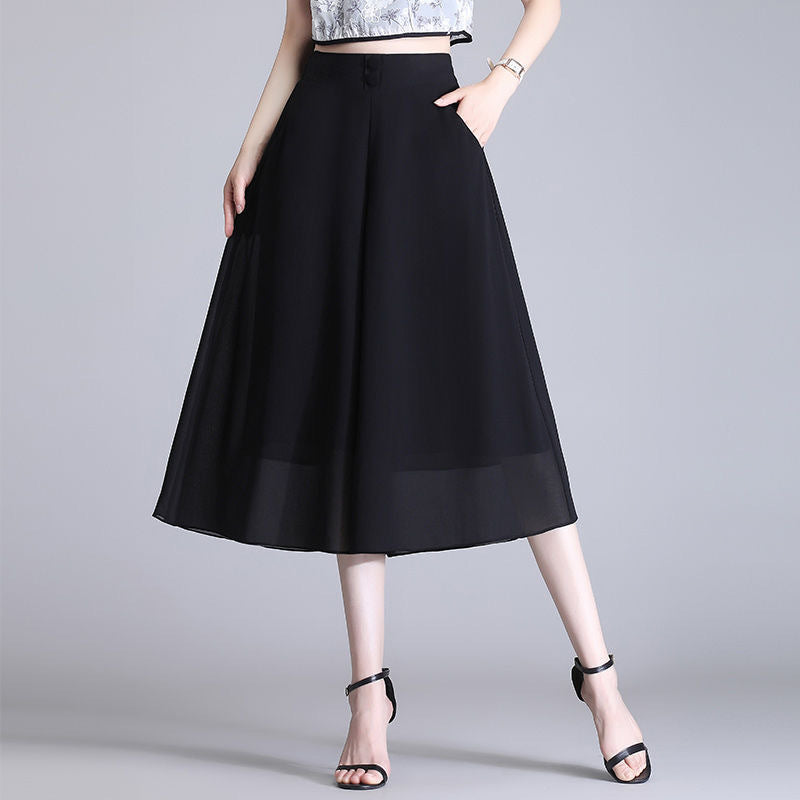 💃🔥2026 Fusta drapată de damă la modă, cu picioare largi și talie înaltă (40kg-90kg)