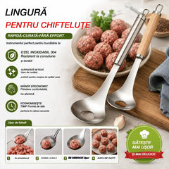 🍖 【2 bucăți】Formă pentru chiftele din oțel inoxidabil 304 – Ideală pentru prepararea chiftelelor din carne și pește, perfectă pentru gătitul acasă 🥄