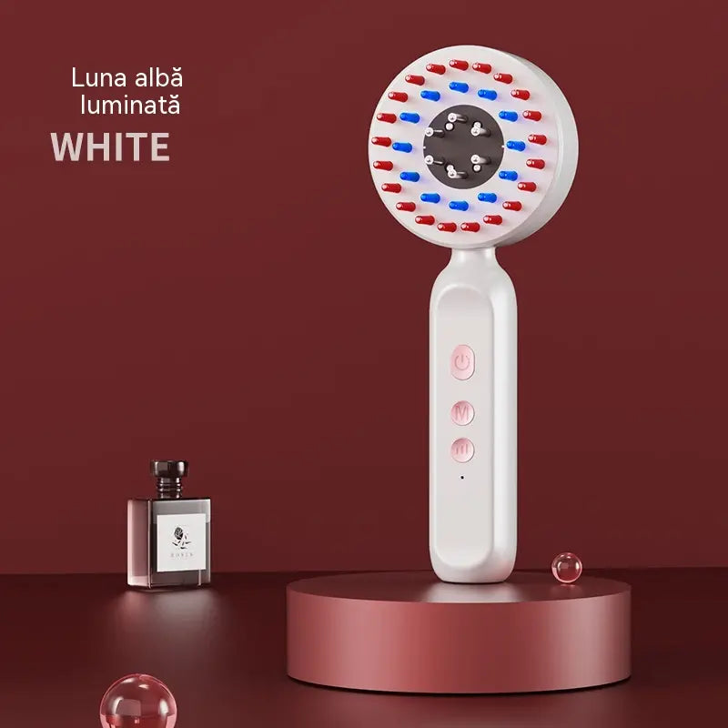 Spray pentru creșterea părului cu microcurent ghidat de lumină roșie și albastră, pieptene de masaj electric vibrant, ulei pentru scalp, echipament pentru îngrijirea părului