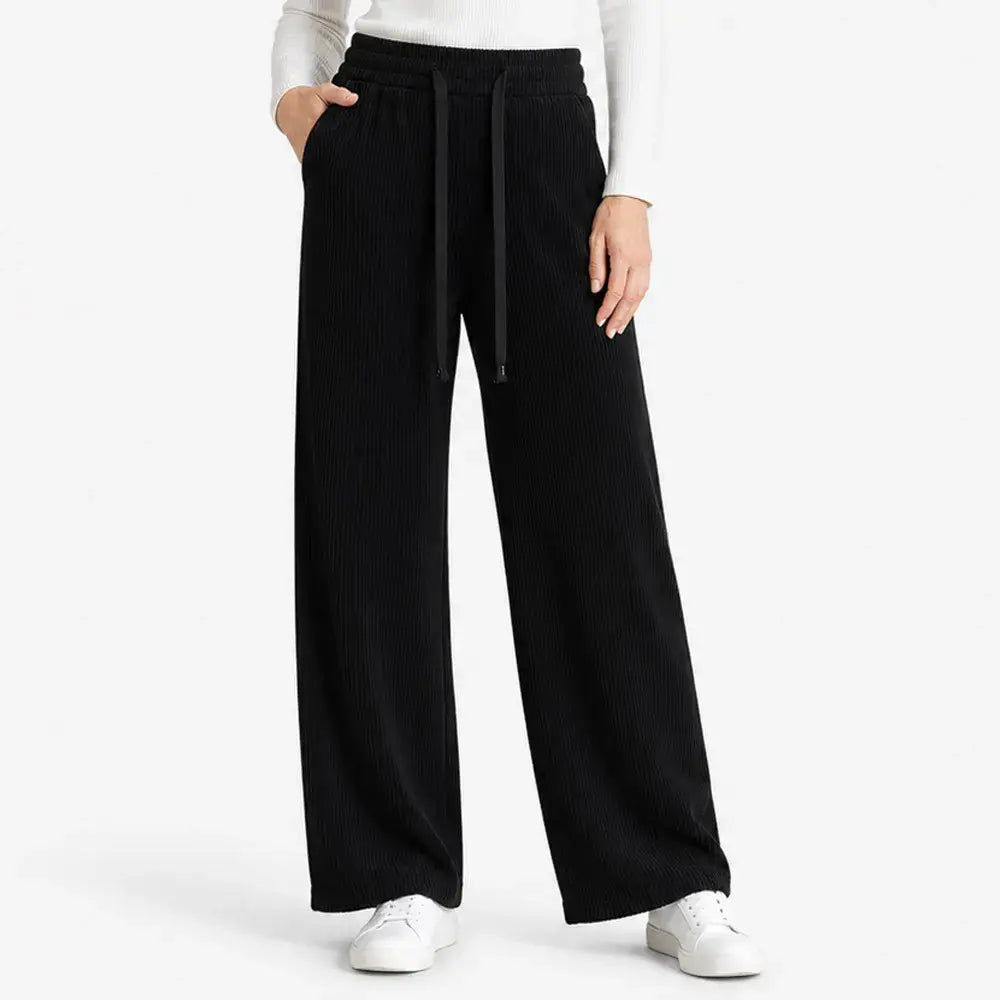 👖 Pantaloni Lejer din Raiat cu Croială Dreaptă | Efect de Subțiere și Confort ✨