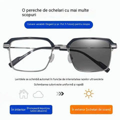 Ochelari de citit fotocromatici cu blocare a luminii albastre, ochelari de citit unisex, ochelari de soare cu protecție solară