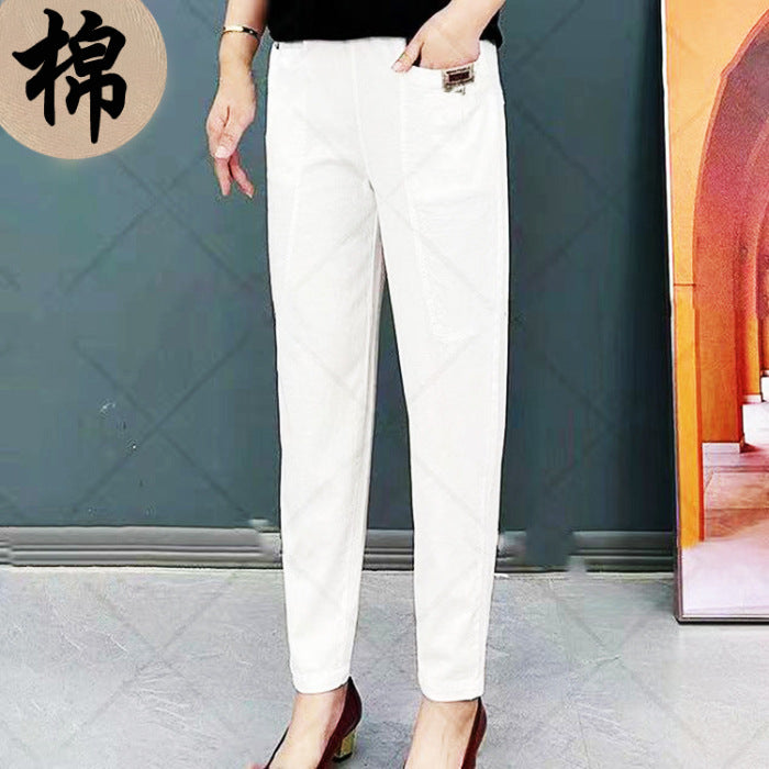 🔥👖【M-6XL】Mamele de vârstă mijlocie și în vârstă, de dimensiuni mari, casual, lejere, în stil nou, poartă pantaloni harem.