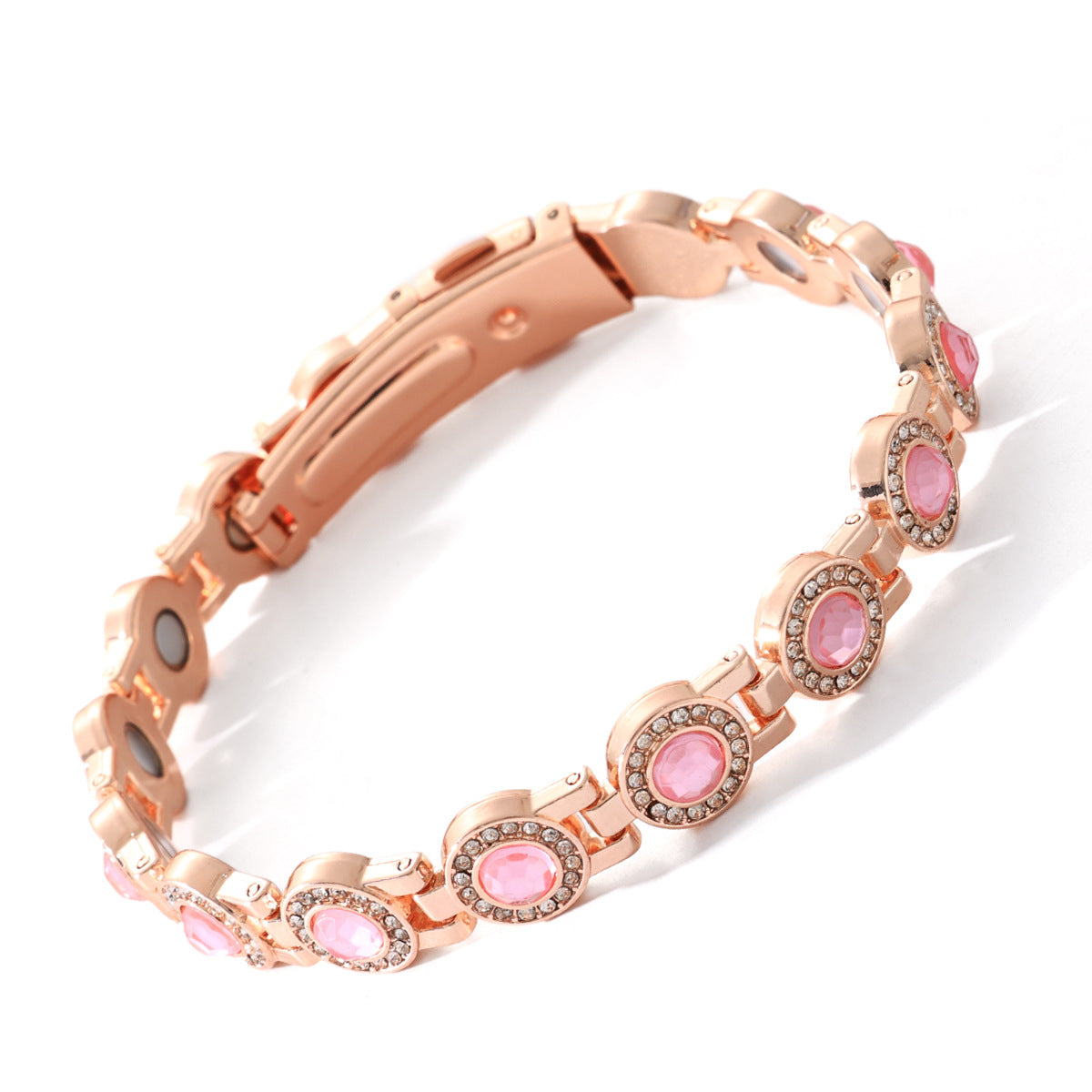 ✨Brățară elegantă și luxoasă din aliaj, realizată din cupru pur și zircon.