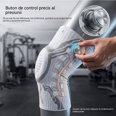 🦵🦵Orteză de genunchi sport cu compresie din silicon, cu arc absorbant pentru alergare în aer liber și fitness