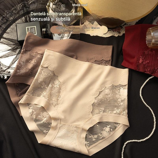 💕50% reducere 🔥【40-80 kg】Chiloți din dantelă fără cusături, foarte elastici, pentru femei, cu ajustare a abdomenului, ridicare și modelare a fundului ✅Plată la livrare
