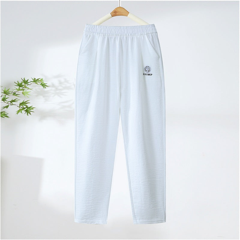 💟✨Pantaloni la modă, respirabili, casual, din bumbac și in, mătase rece【40-90 kg】