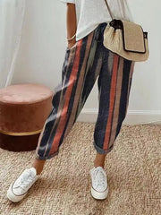 🎉【Ofertă limitată în timp】Pantaloni casual din bumbac și in pentru femei, disponibili în mai multe culori (S-3XL)
